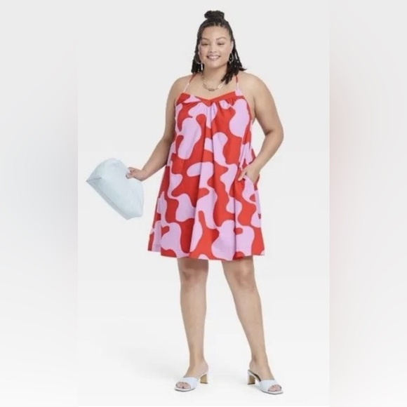 Ava & Viv Lilac and Red Abstract Woven Sundress - Picture 10 of 11